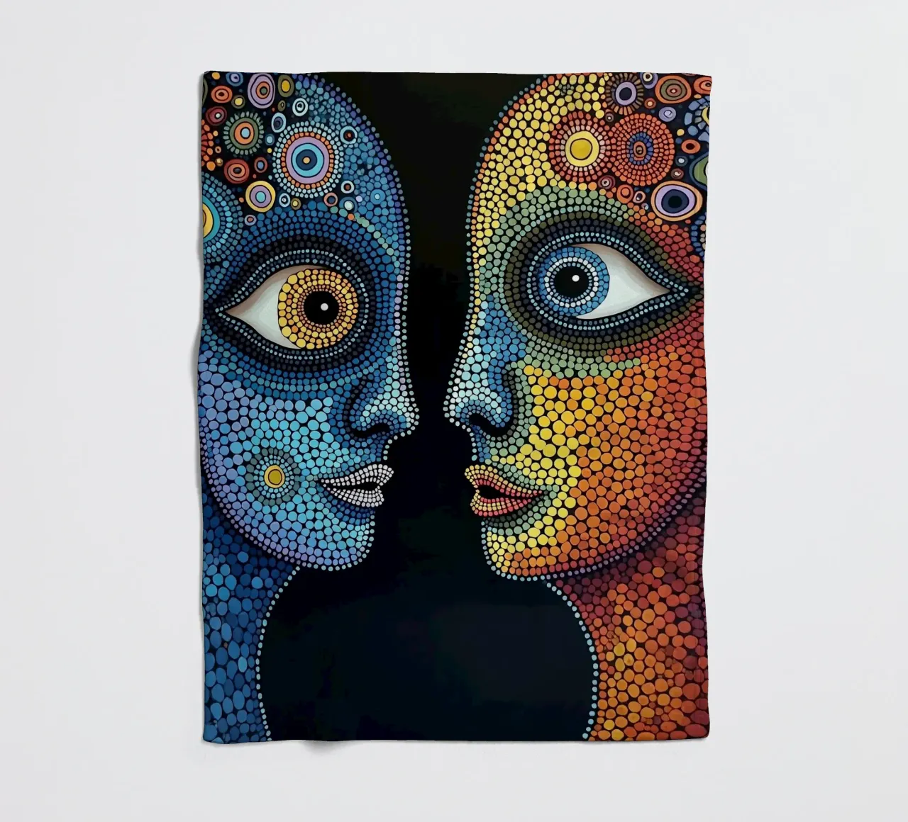 Specchio_1_Stile Hundertwasser coperta in pile da AI-Portraits by LK