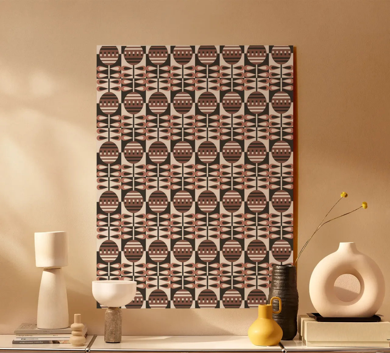 Herhalend patroon 37 acryl van Little Dean