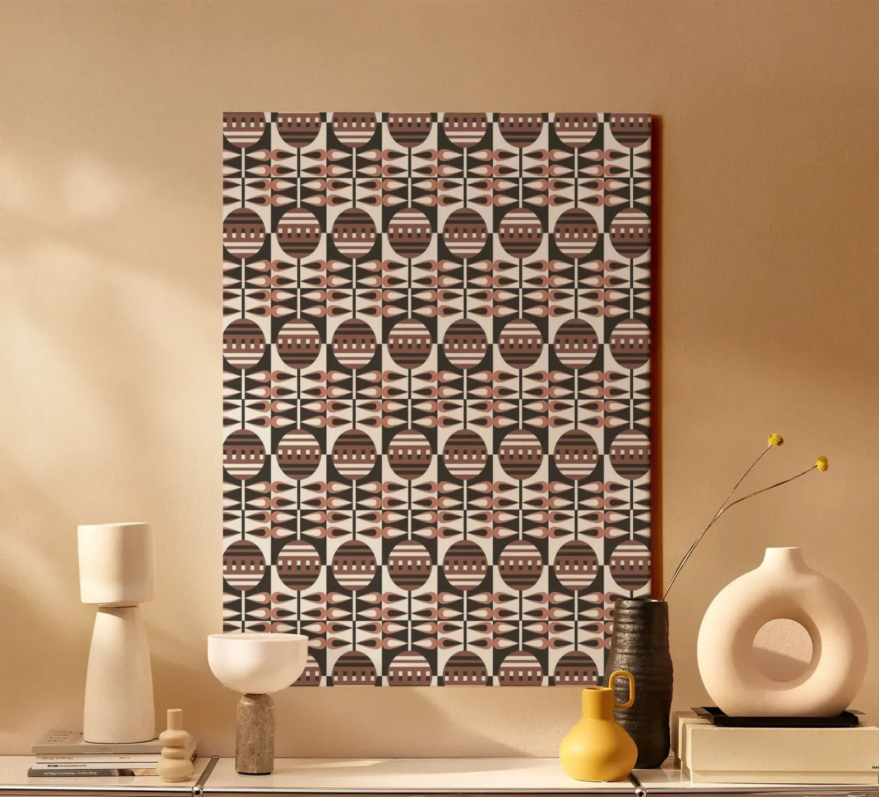 Repetitive pattern 37 canvas with Floater frame by Little Dean