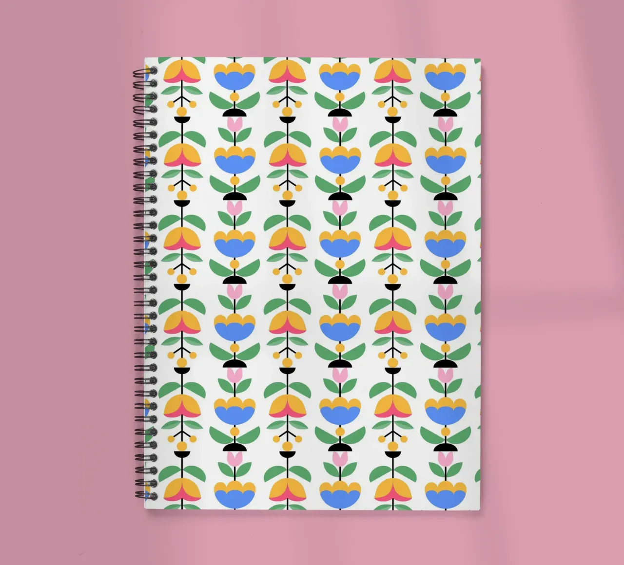Repetitive pattern 39 spiral notebook by Little Dean
