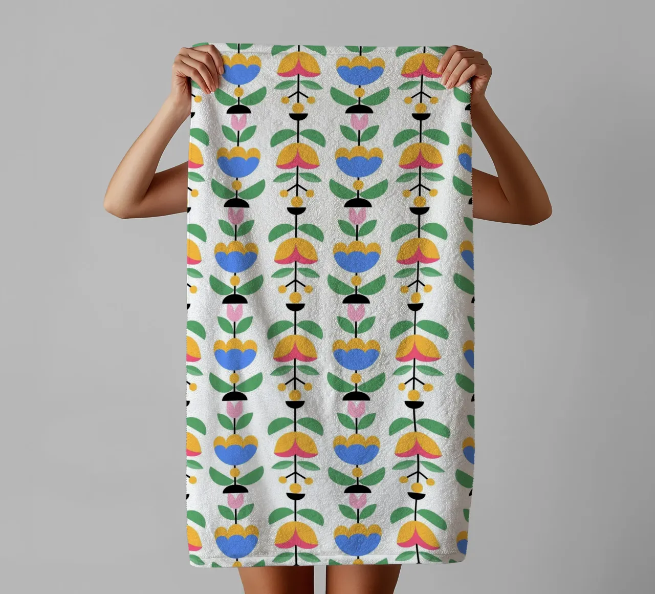 Repetitive pattern 39 towel by Little Dean