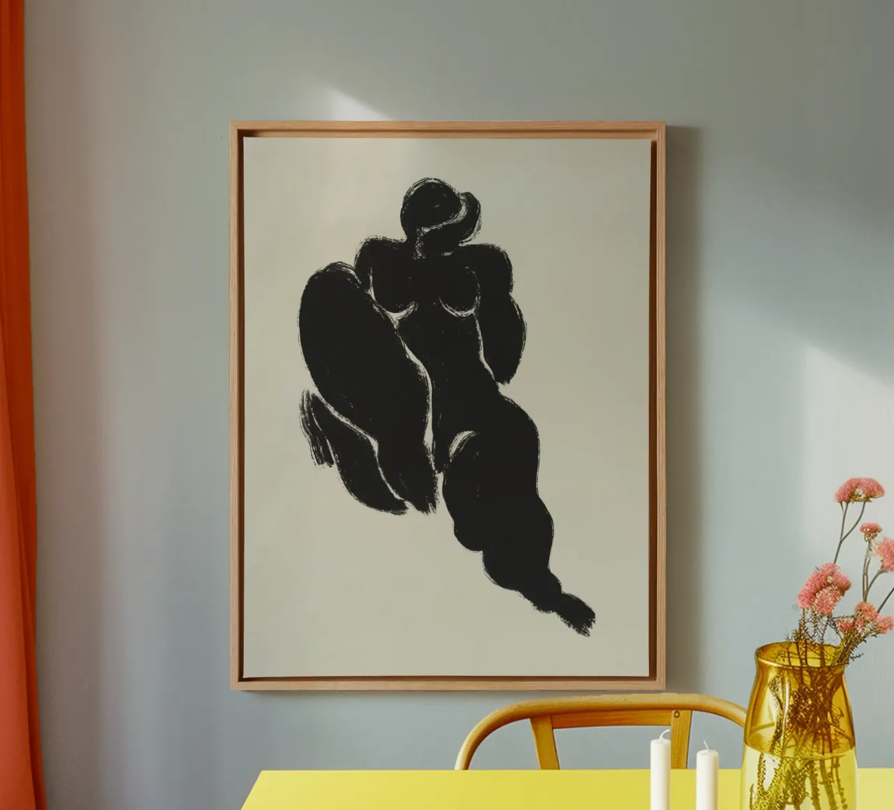 Curvasief canvas met Baklijst van Little Dean