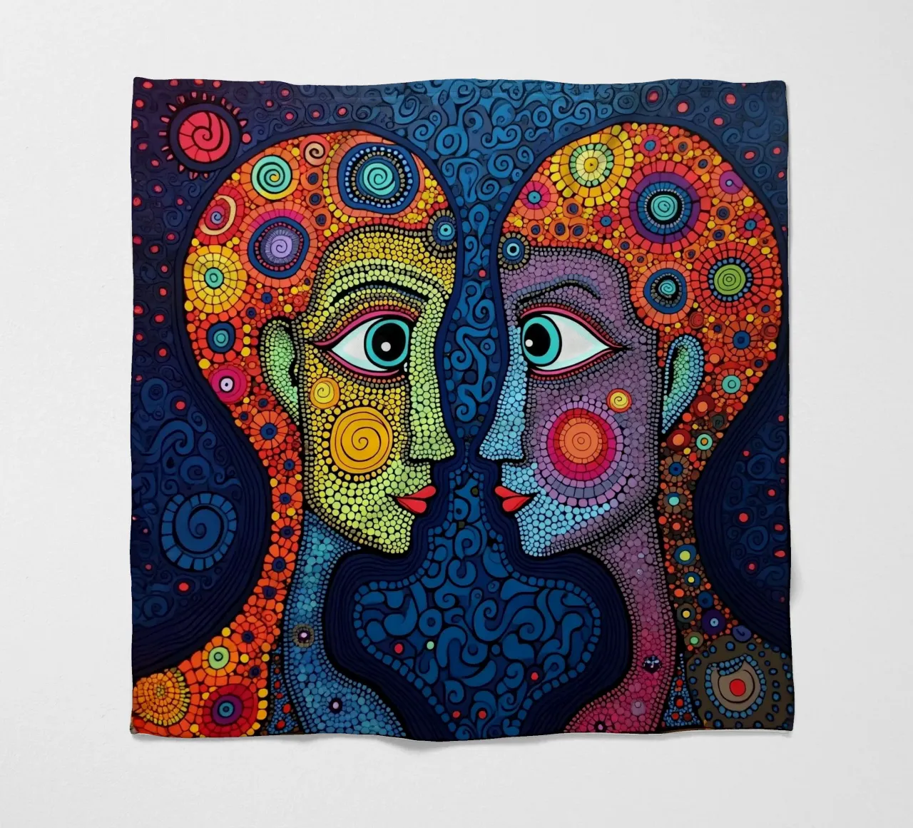 Specchio_3_Stile Hundertwasser coperta in pile da AI-Portraits by LK