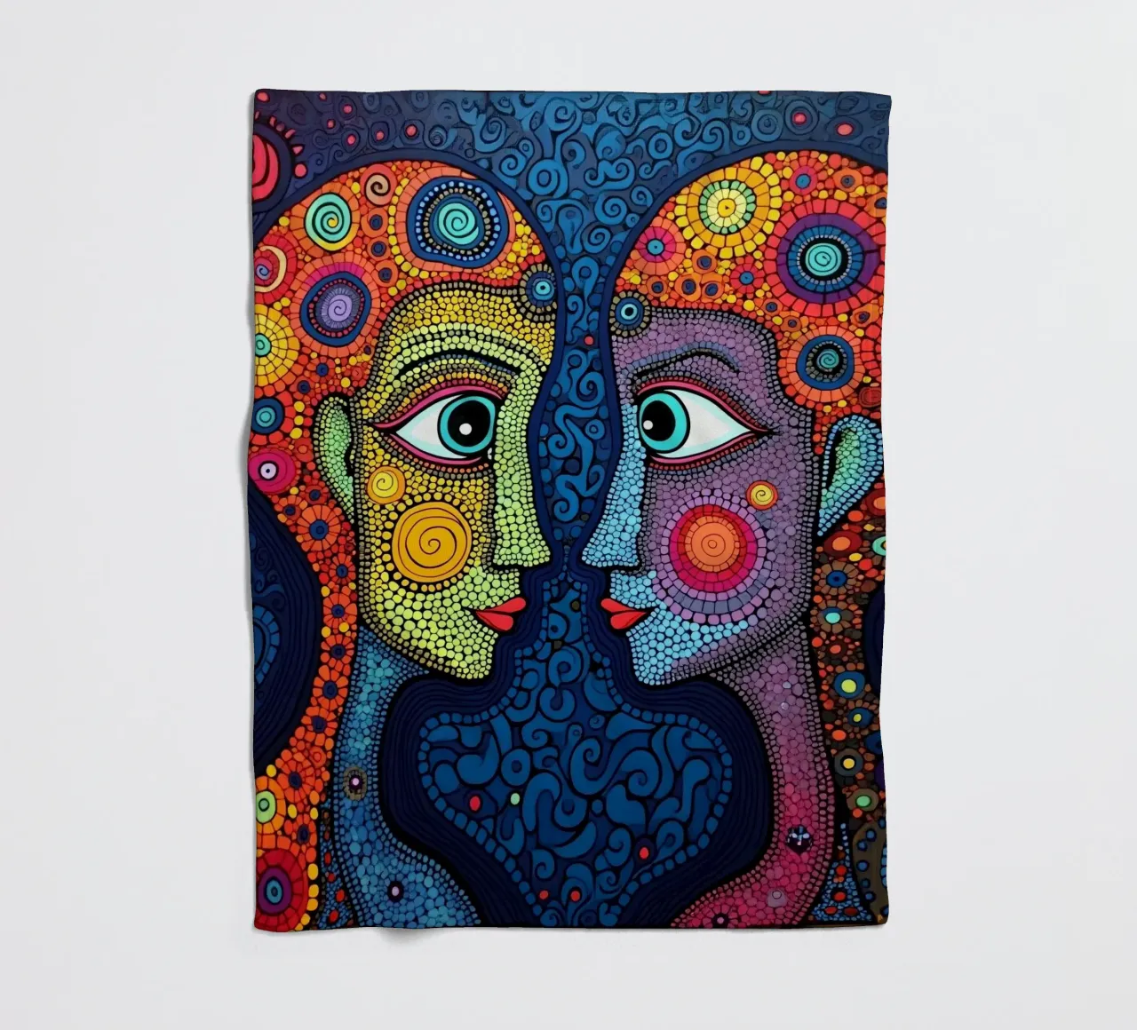 Specchio_3_Stile Hundertwasser coperta in pile da AI-Portraits by LK