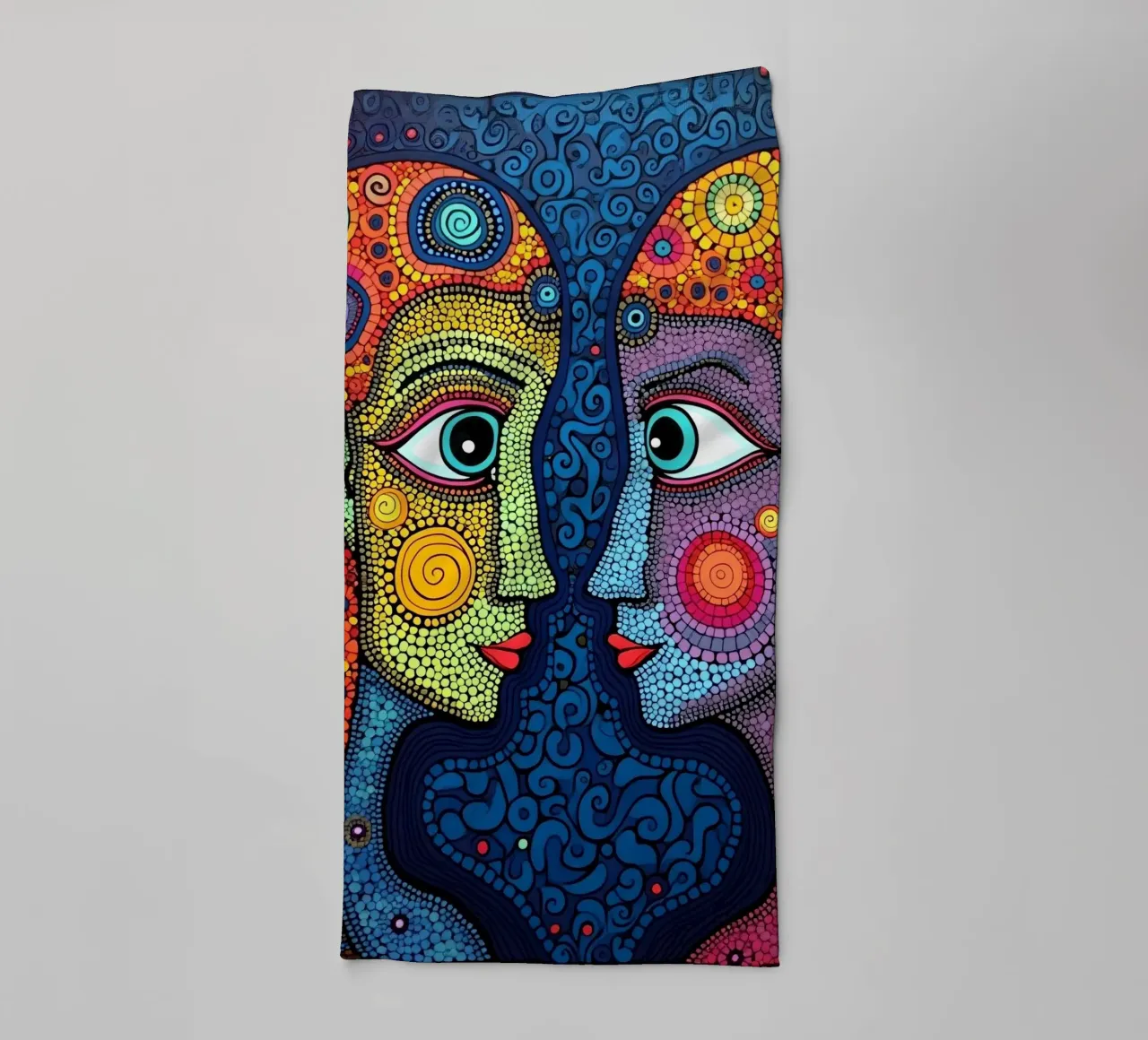 Specchio_3_Stile Hundertwasser asciugamano da bagno da AI-Portraits by LK
