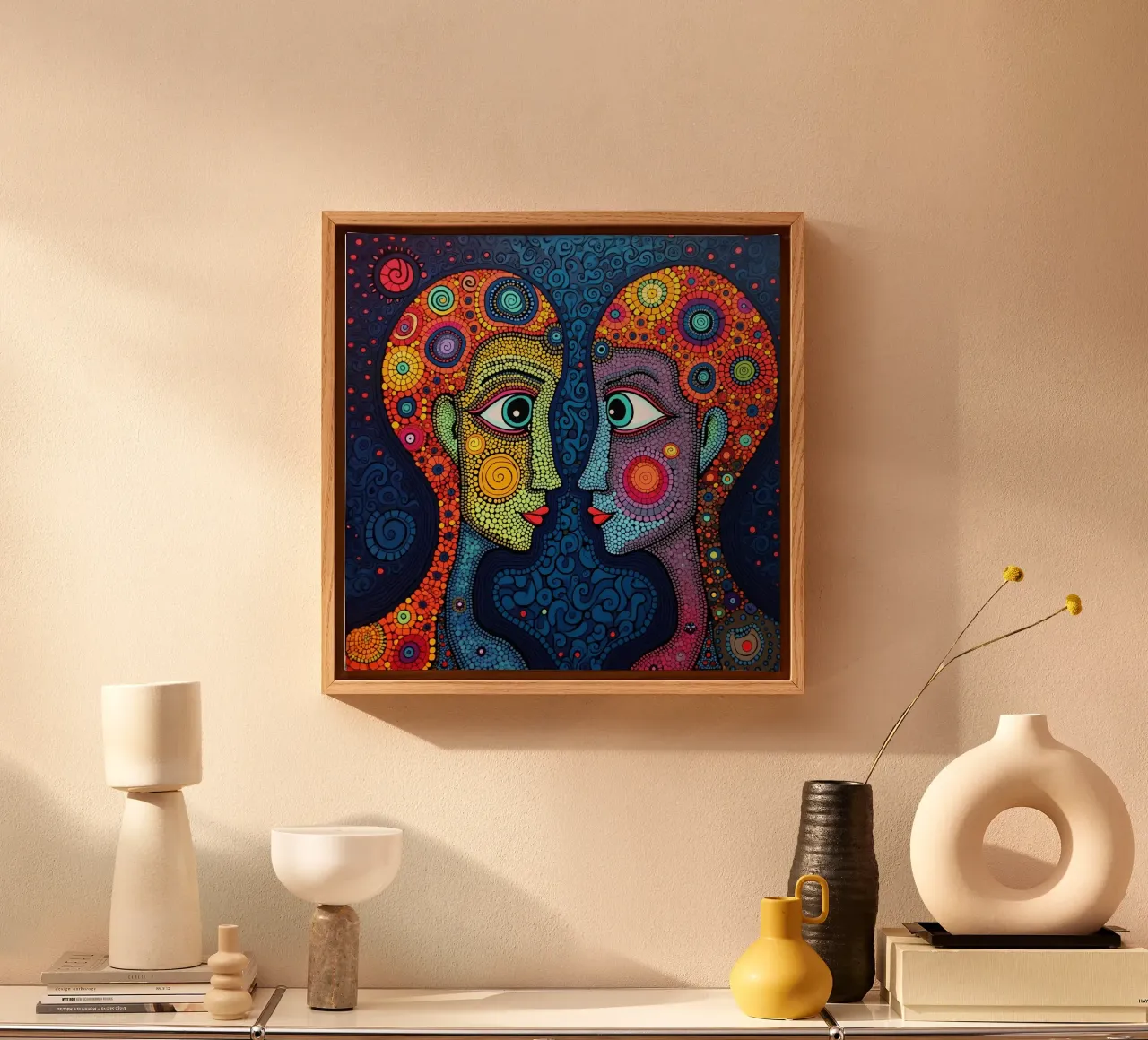 Specchio_3_Stile Hundertwasser tela da AI-Portraits by LK