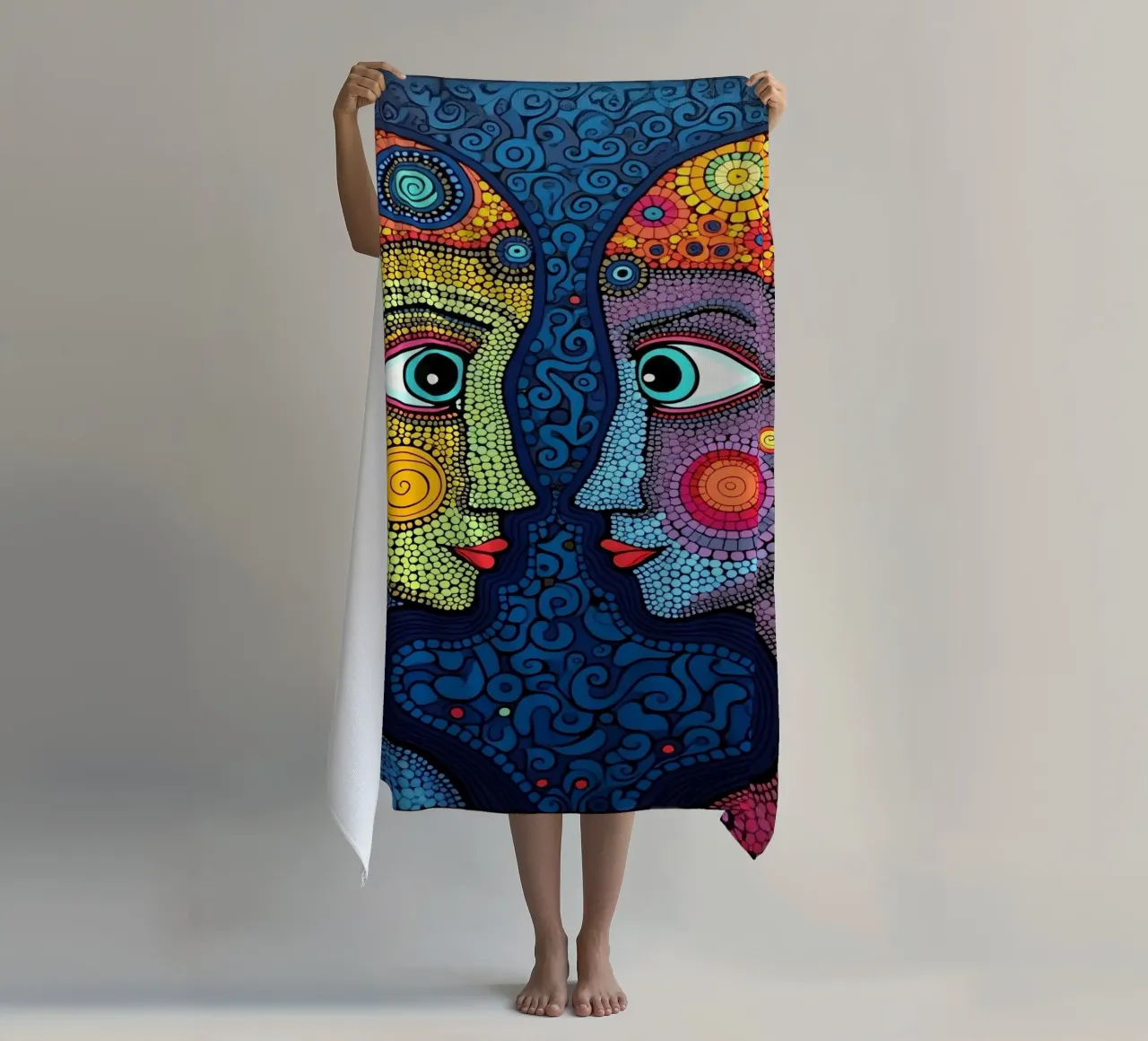 Specchio_3_Stile Hundertwasser telo mare da AI-Portraits by LK