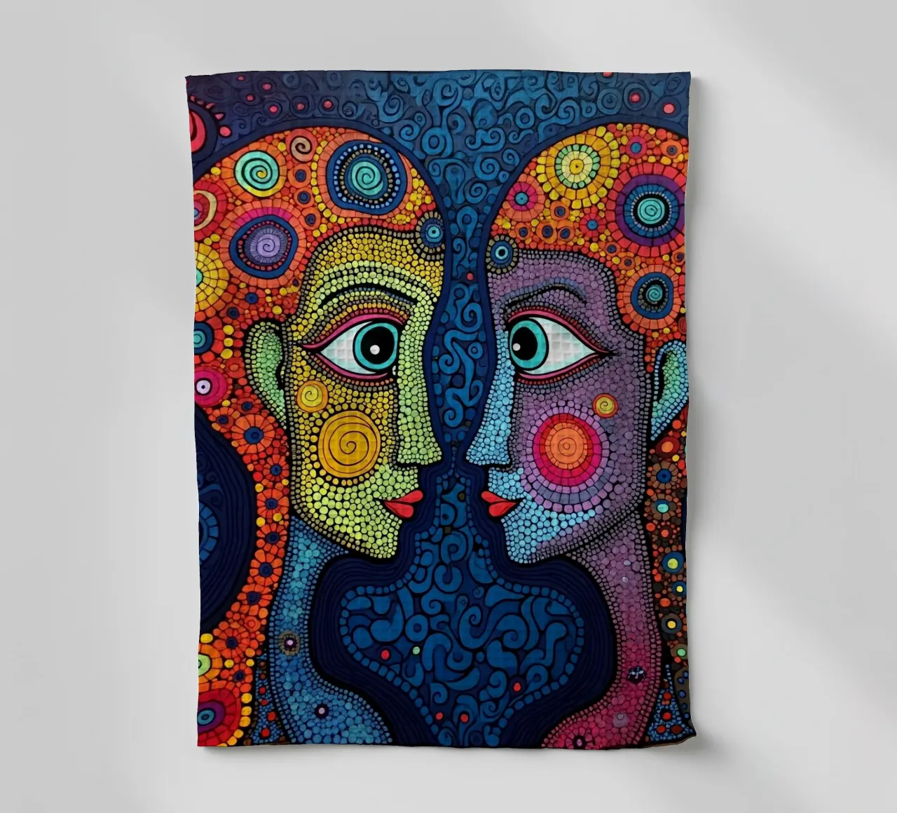 Specchio_3_Stile Hundertwasser canovaccio da cucina da AI-Portraits by LK