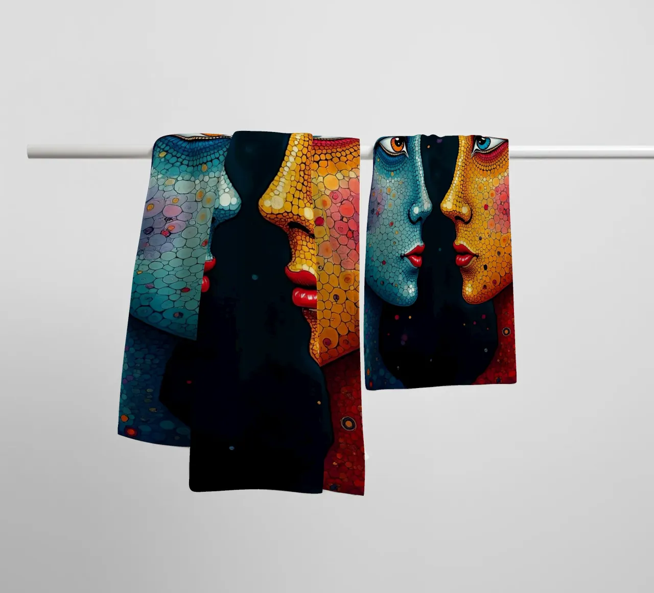 reflet_4_style centaure serviette de bain de AI-Portraits by LK