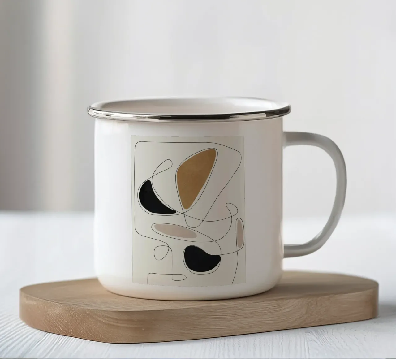Thin Flow III tazza in smalto da Flow Line