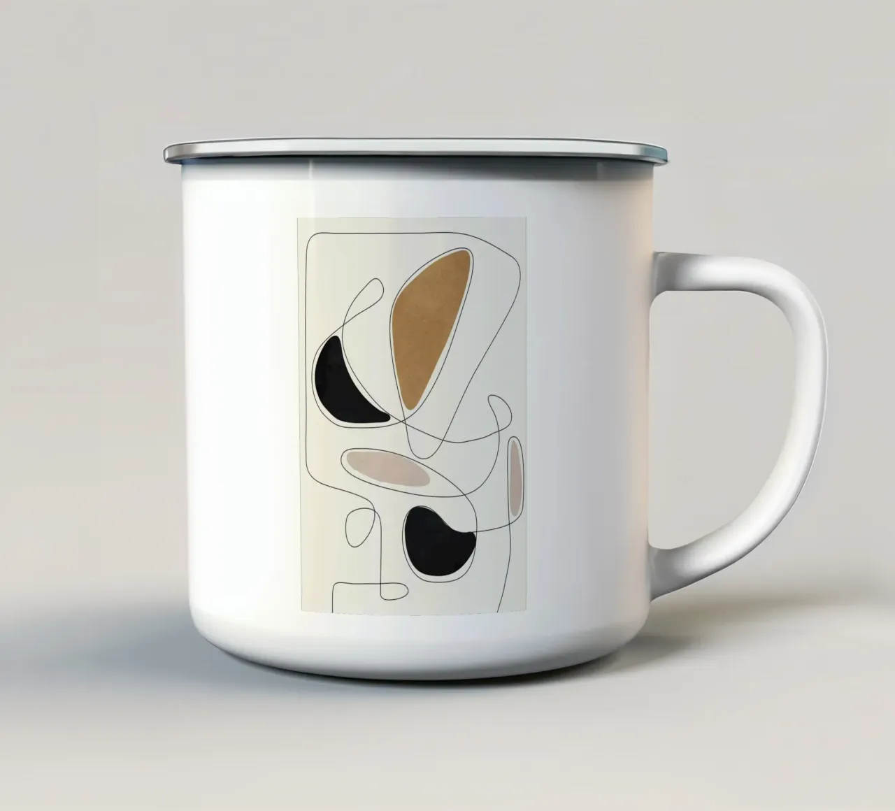 Thin Flow III tazza in smalto da Flow Line