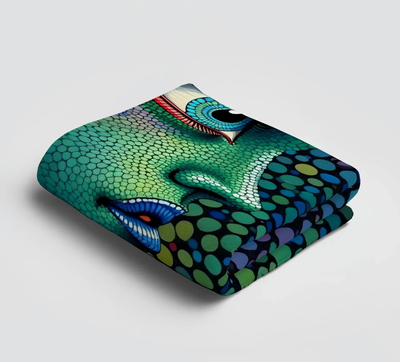 Mirror_5_Style Hundertwasser towel by AI-Portraits by LK