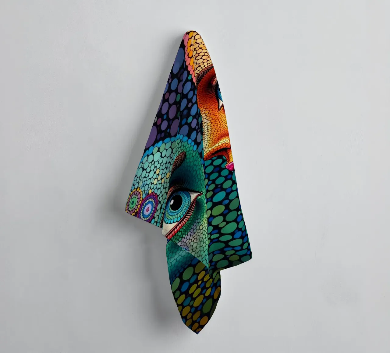 Mirror_5_Style Hundertwasser towel by AI-Portraits by LK