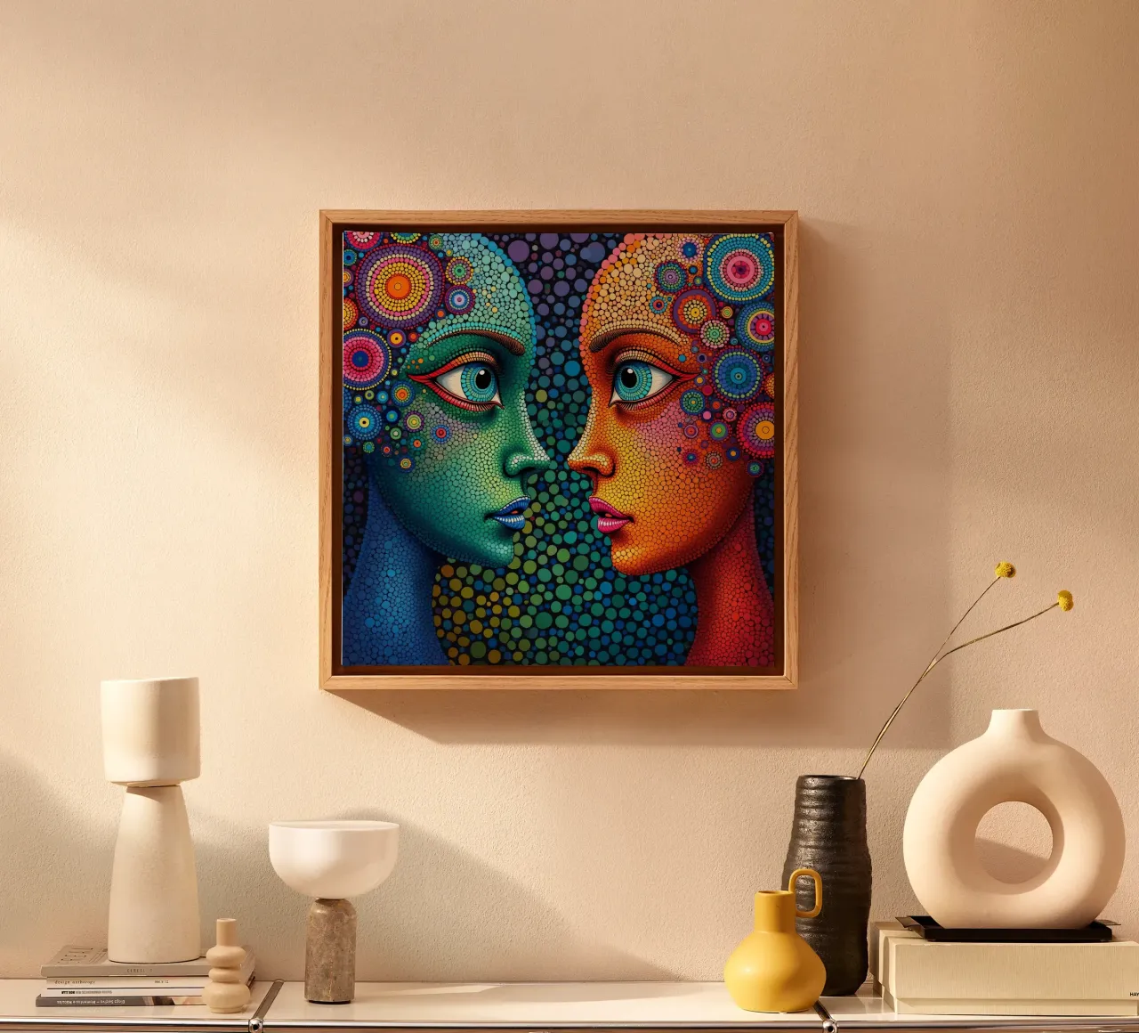 Specchio_5_Stile Hundertwasser tela da AI-Portraits by LK