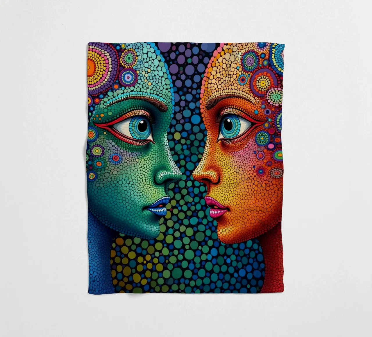 Specchio_5_Stile Hundertwasser coperta in pile da AI-Portraits by LK