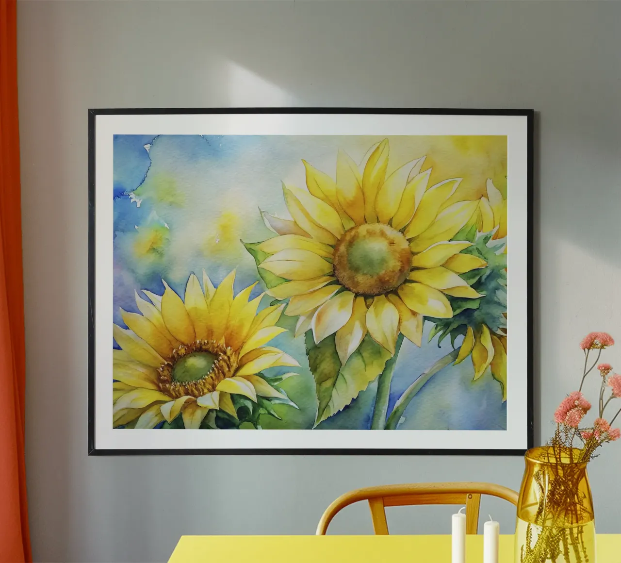 i girasoli poster con telaio in plastica da 🎨 Point and Art