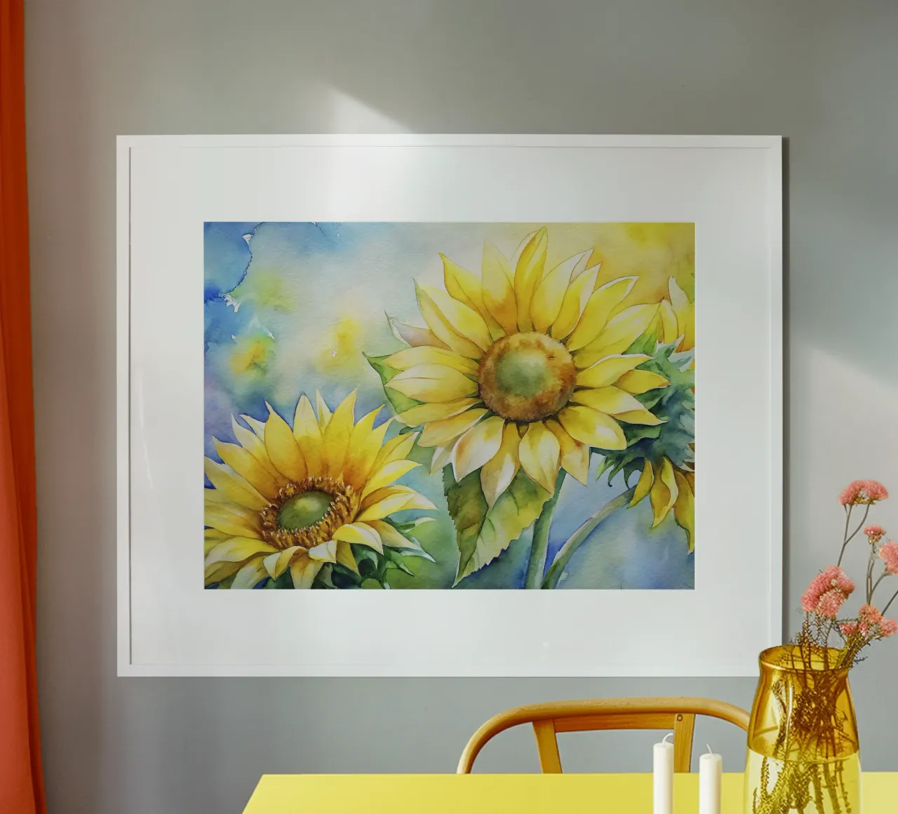 i girasoli poster con telaio in plastica da 🎨 Point and Art