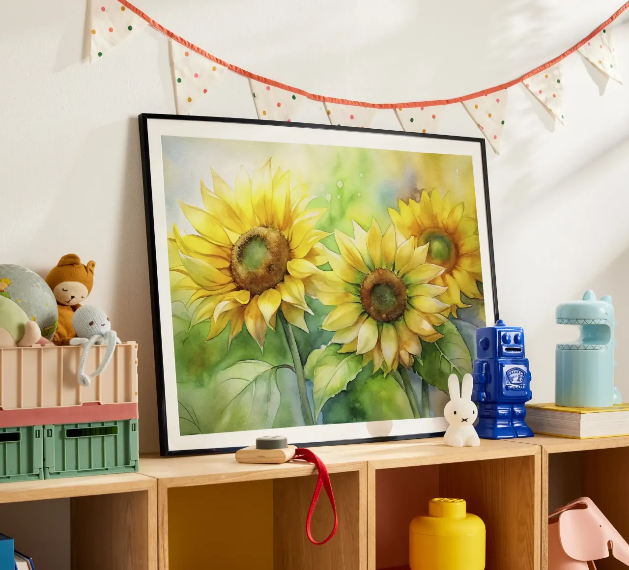 i girasoli II poster con telaio in plastica da 🎨 Point and Art