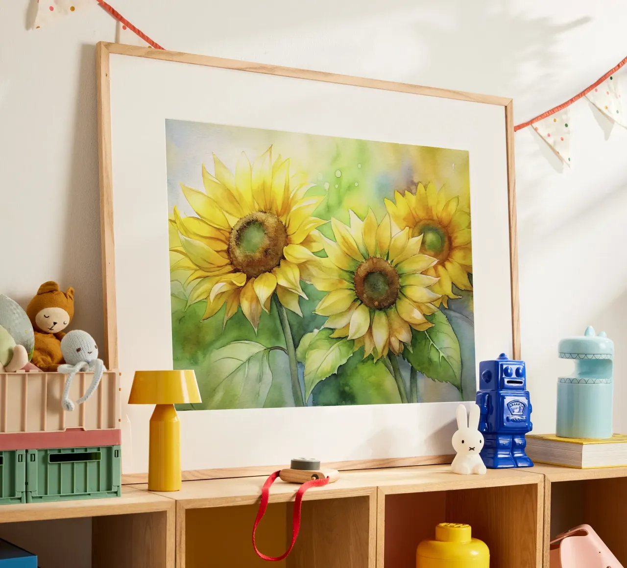 i girasoli II poster con telaio in plastica da 🎨 Point and Art