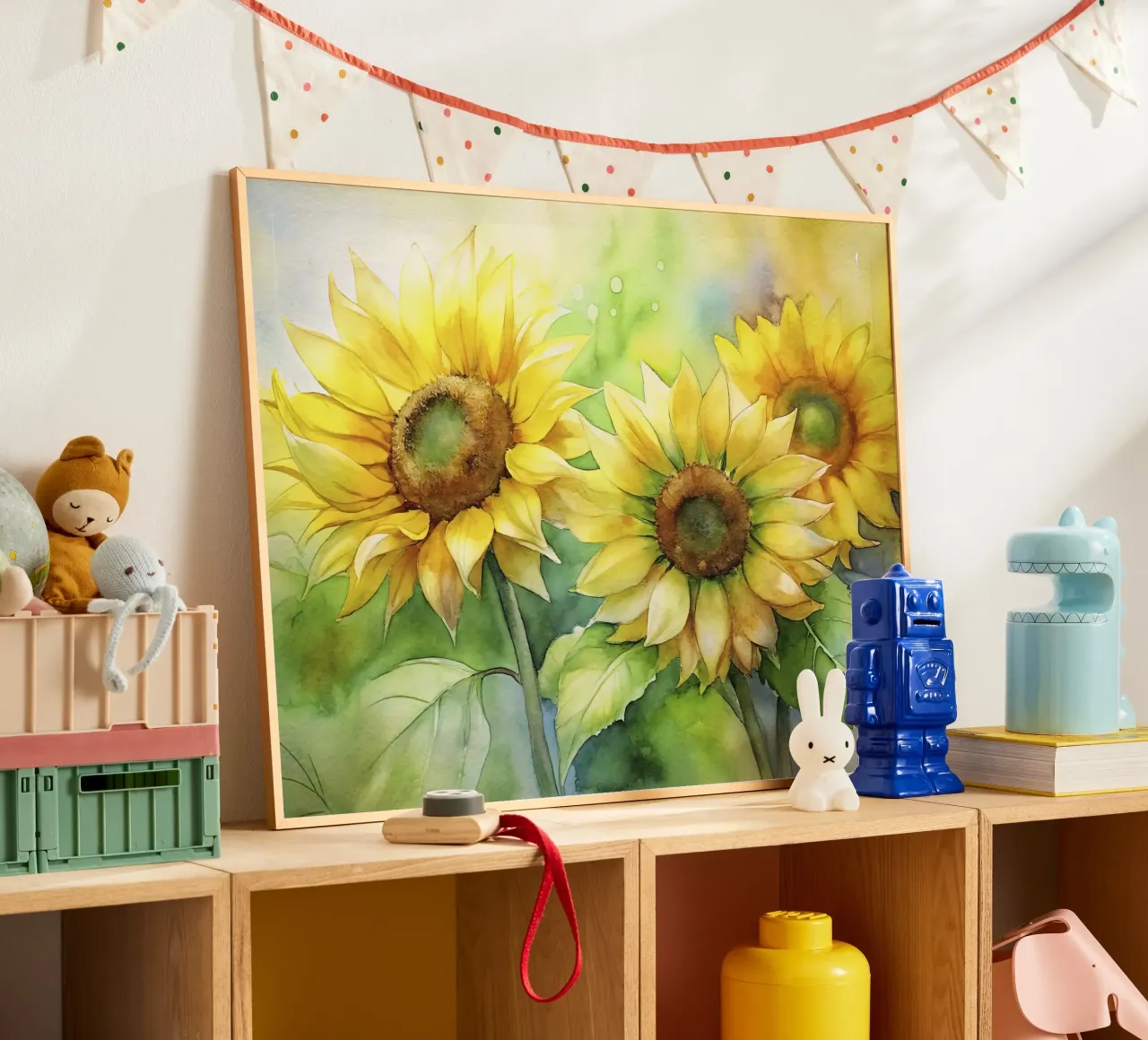 i girasoli II poster con telaio in plastica da 🎨 Point and Art