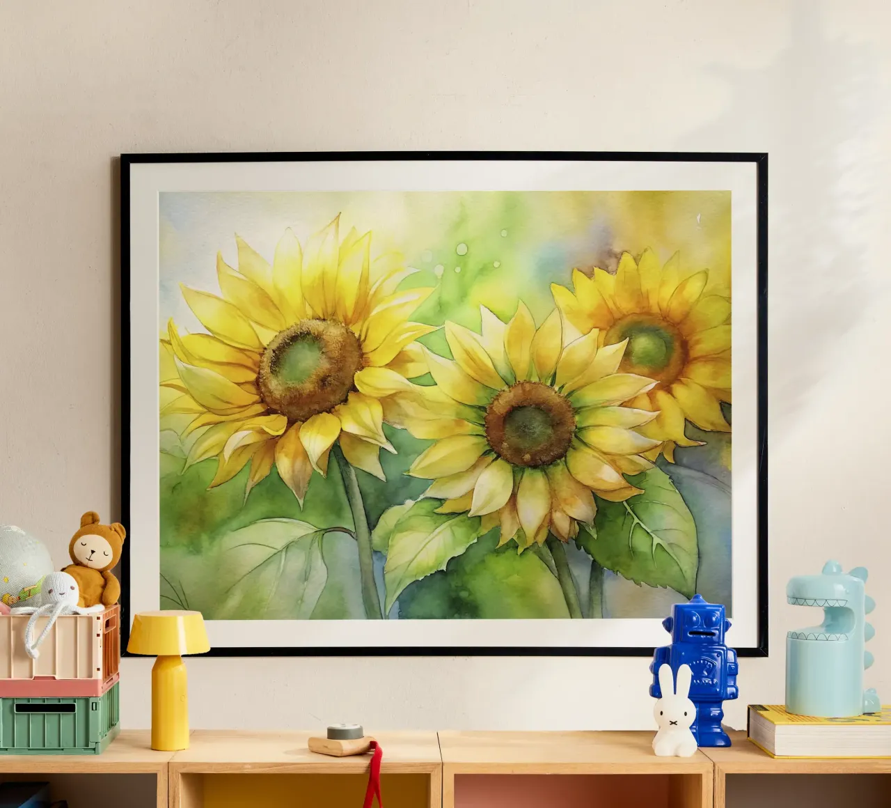 i girasoli II poster con telaio in plastica da 🎨 Point and Art
