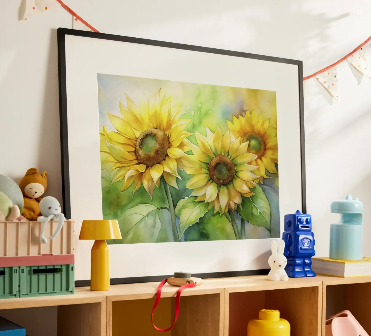 i girasoli II poster con telaio in plastica da 🎨 Point and Art