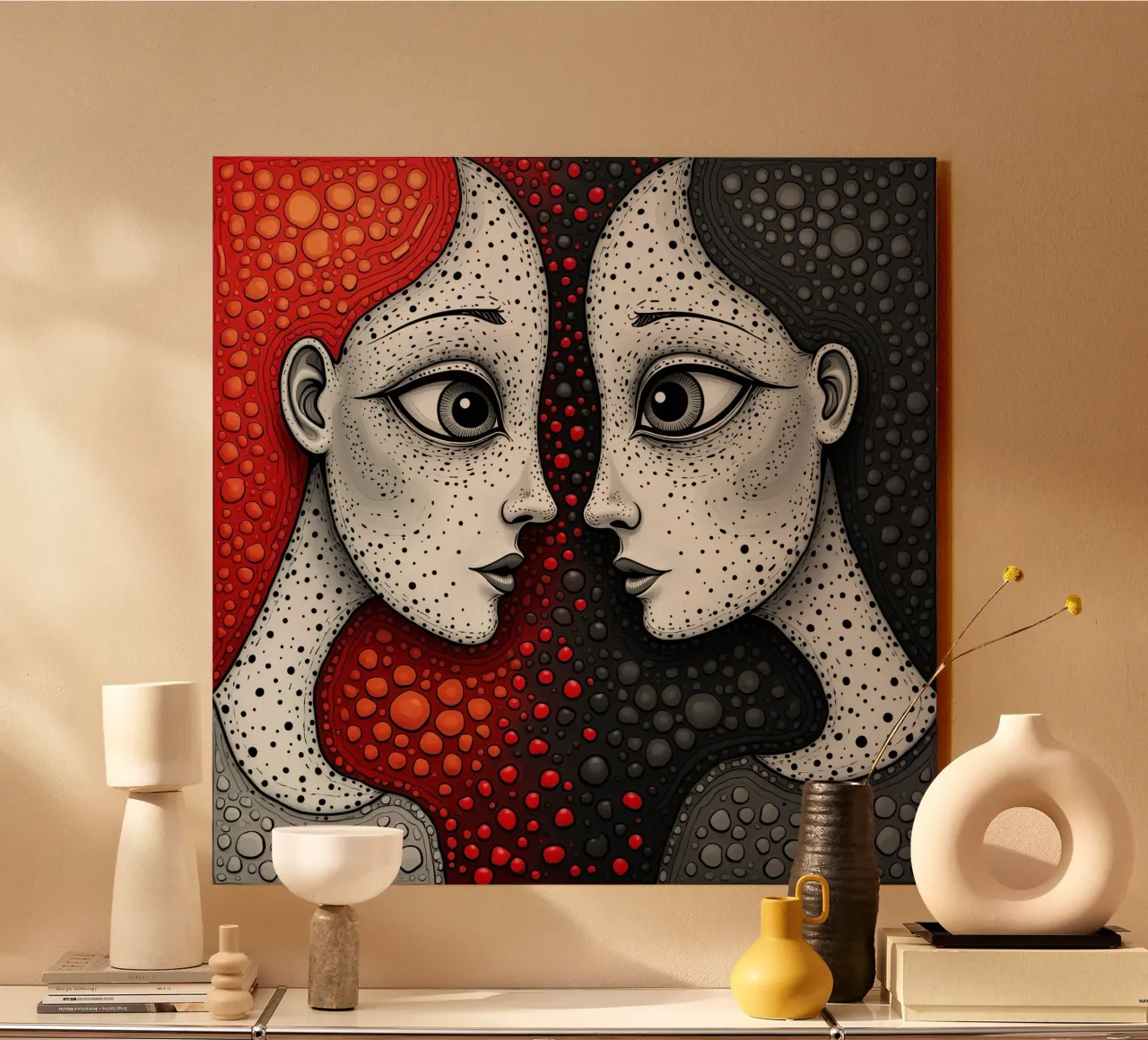 Specchio_6_Stile Hundertwasser alluminio dibond da AI-Portraits by LK