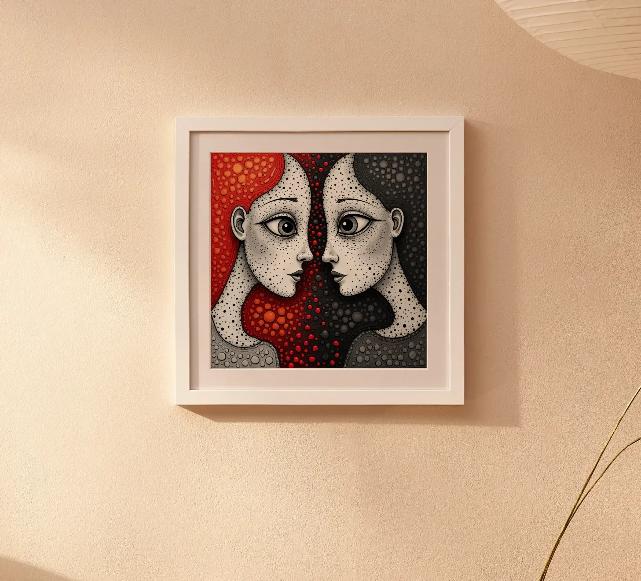 Espejo_6_Estilo Hundertwasser poster con marco de aluminio de AI-Portraits by LK