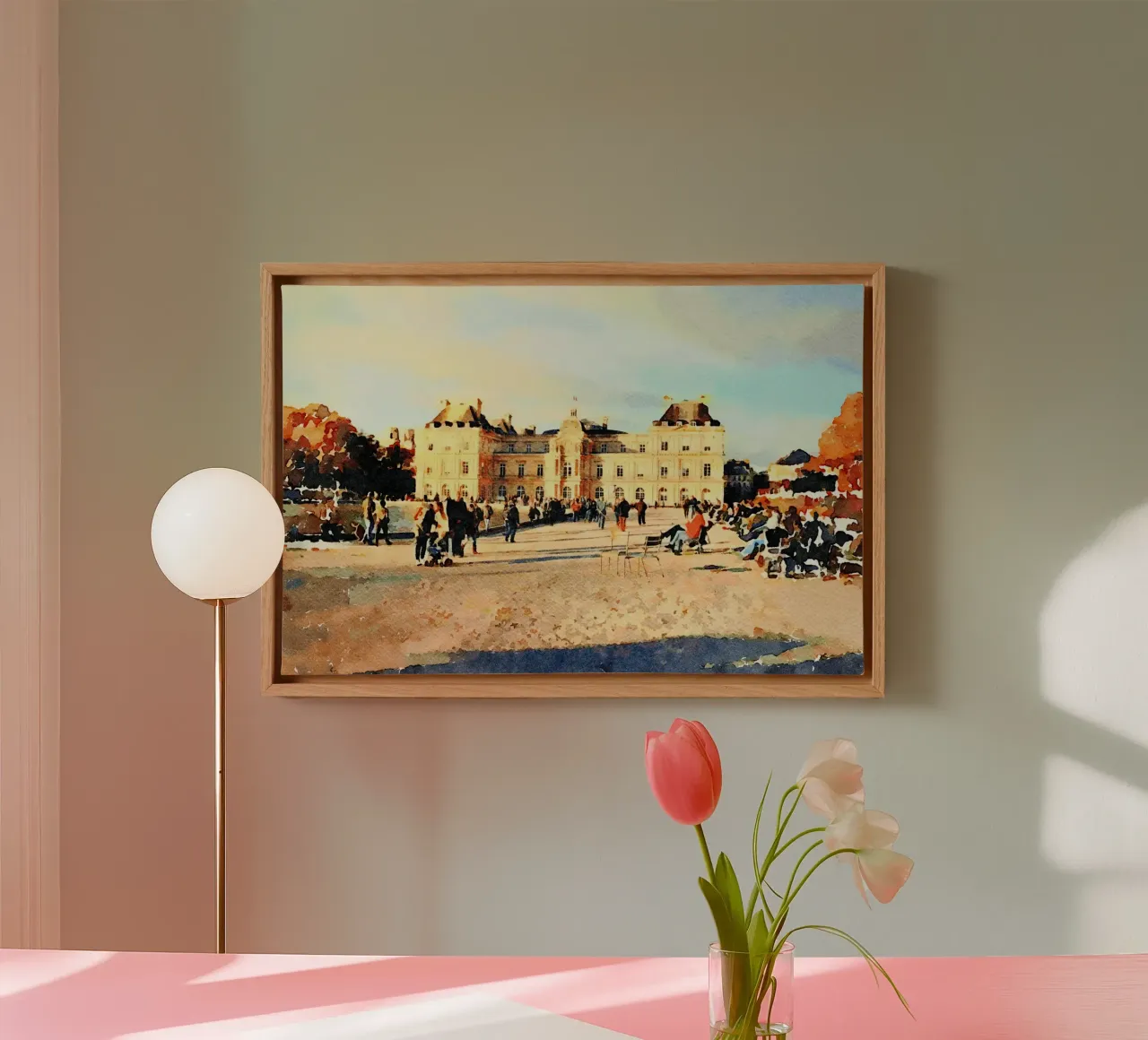 In Parijs canvas met Baklijst van Massimo Frascogna