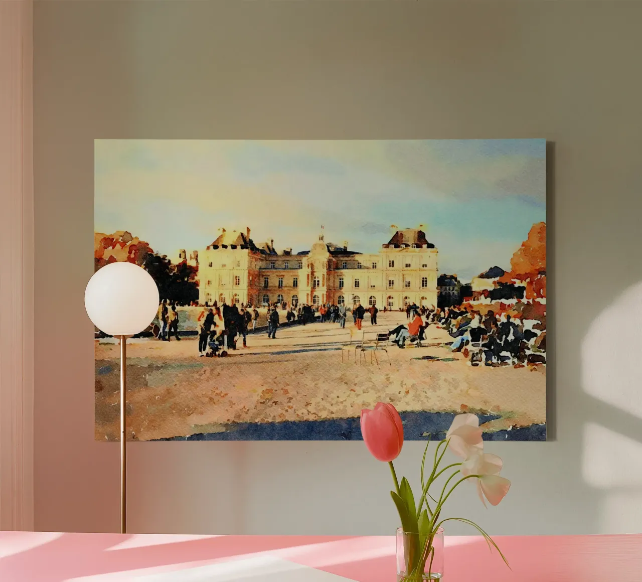In Parijs canvas met Baklijst van Massimo Frascogna
