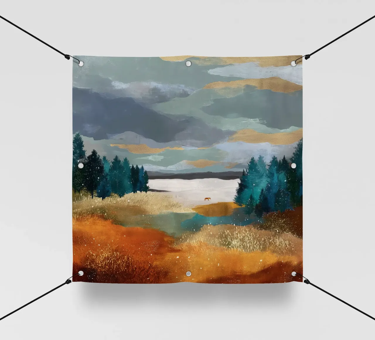 Between Pines and Clouds telo in pvc da Dune