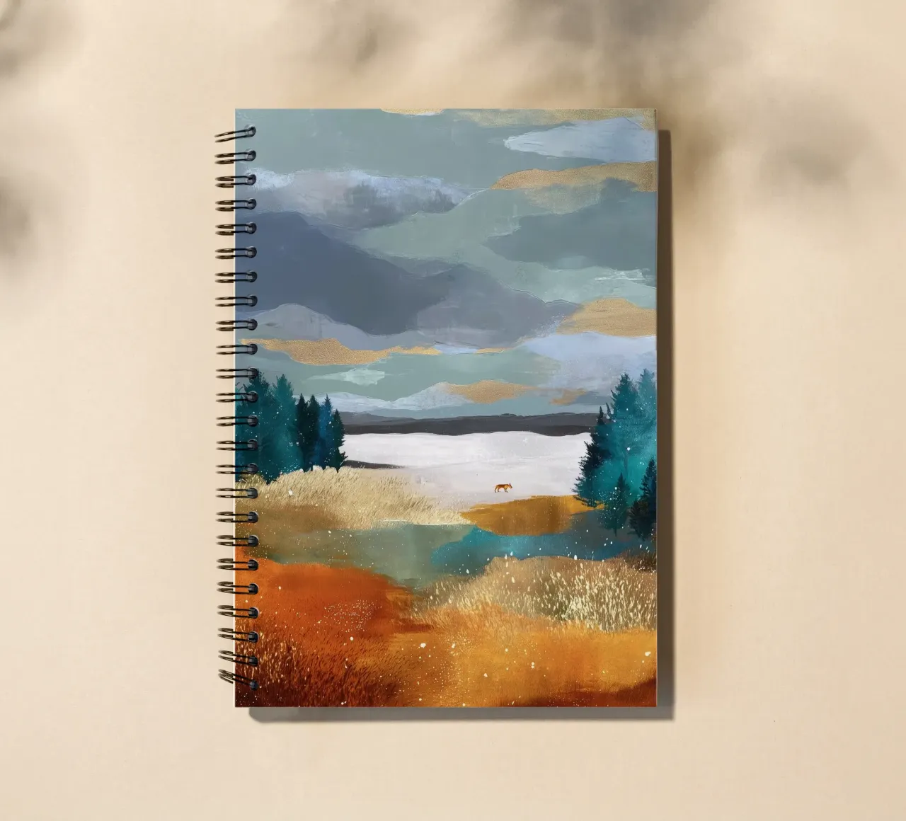 Between Pines and Clouds spiral notebook by Dune