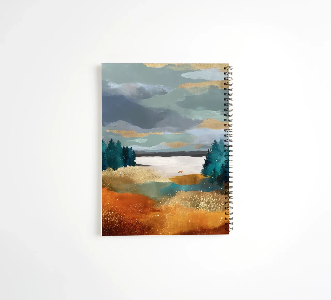 Between Pines and Clouds spiral notebook by Dune