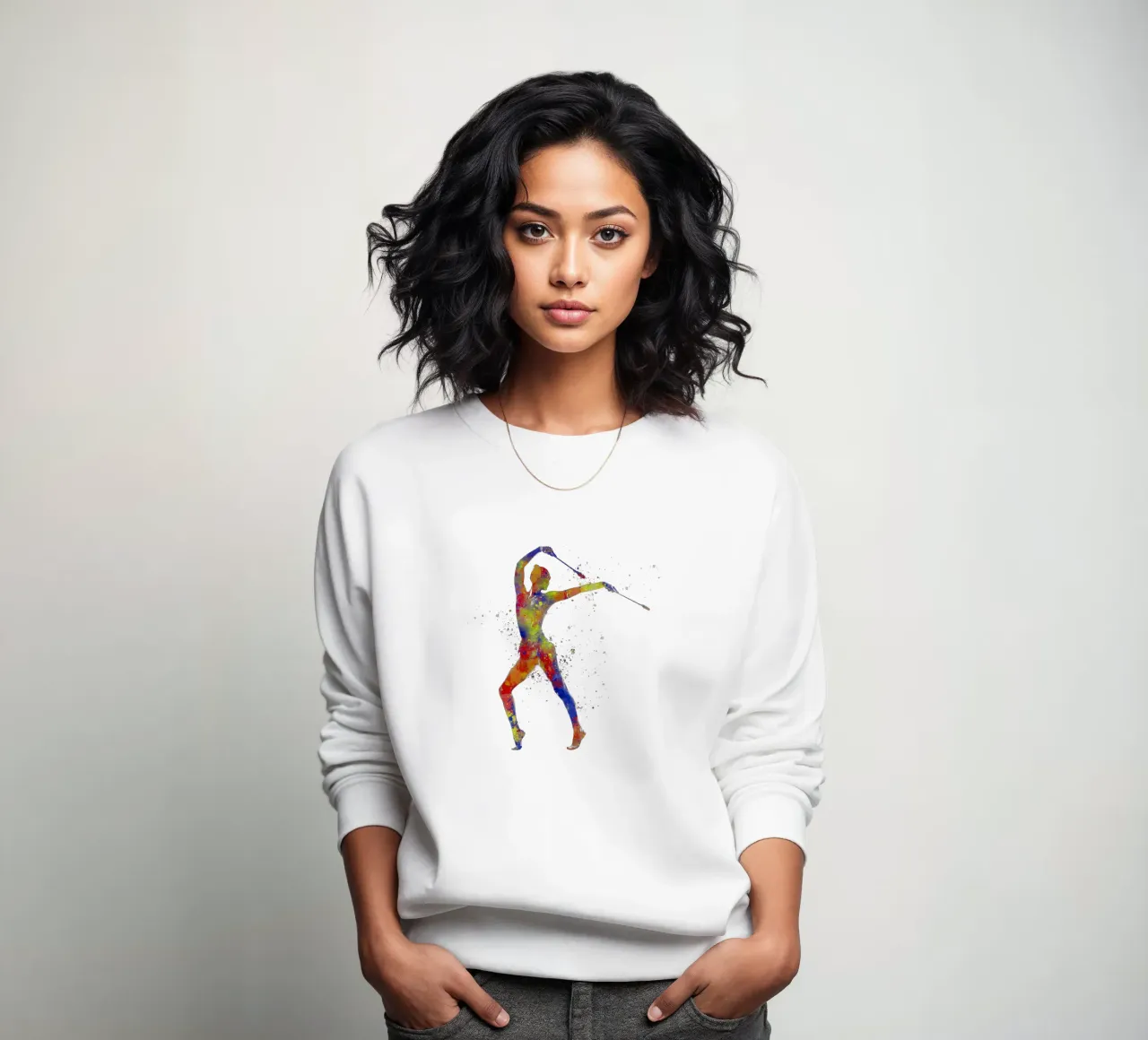 Ginnastica ritmica in acquerello felpa da ⚽ Sports Pulse