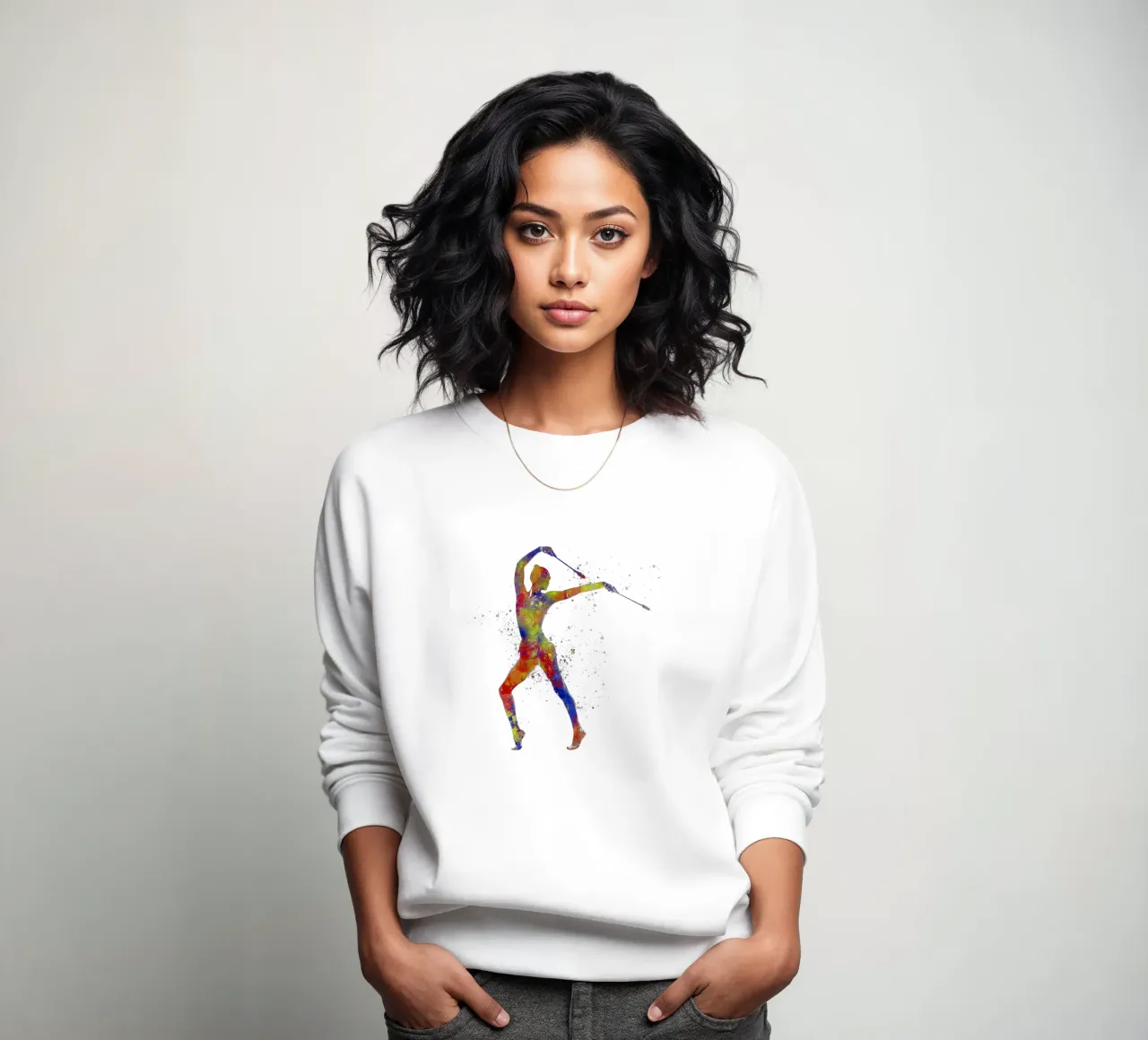 Ginnastica ritmica in acquerello felpa da ⚽ Sports Pulse