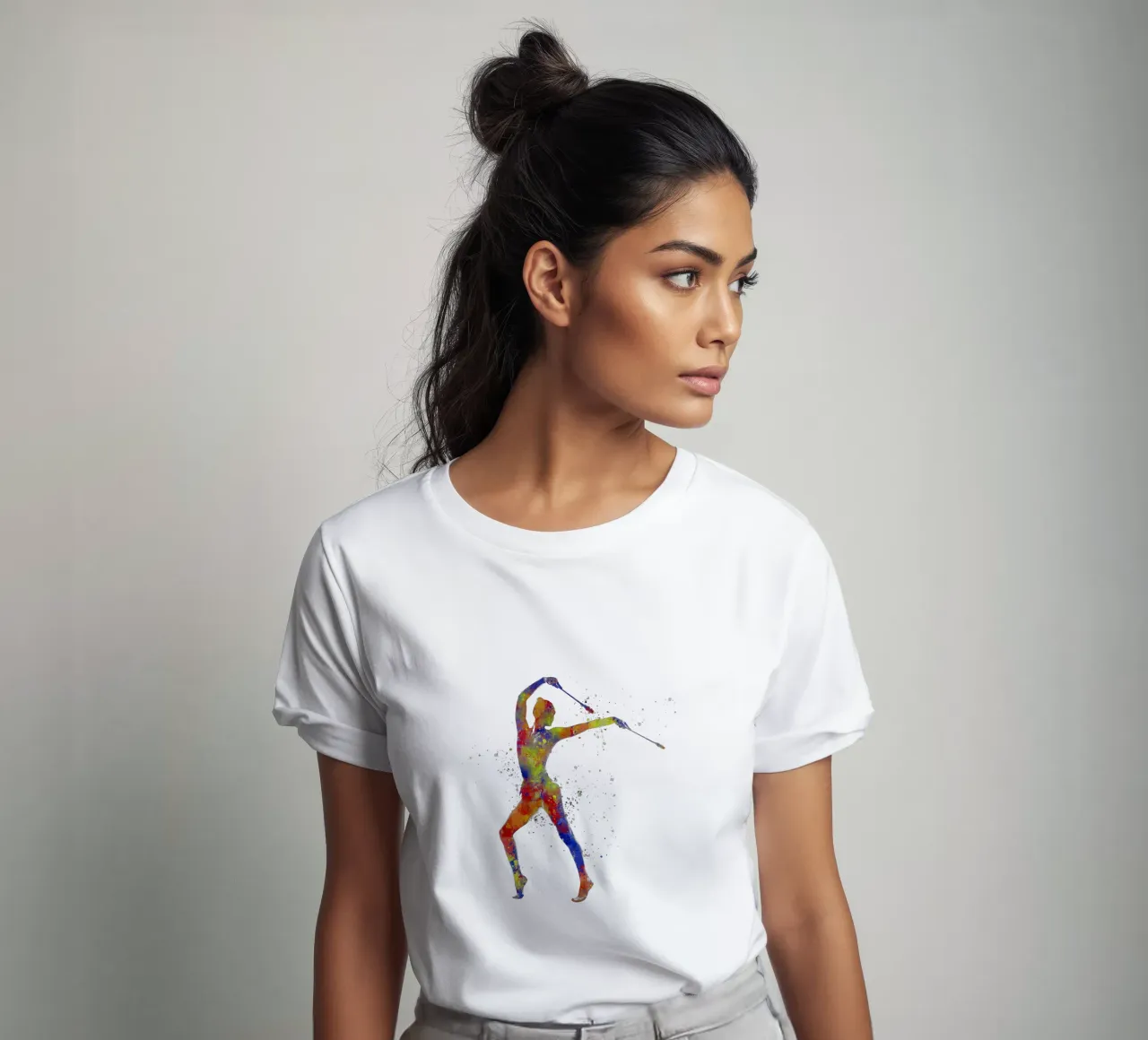 Ginnastica ritmica in acquerello t-shirt da ⚽ Sports Pulse