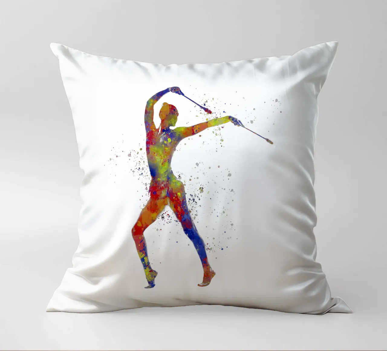 Ginnastica ritmica in acquerello cuscino da ⚽ Sports Pulse