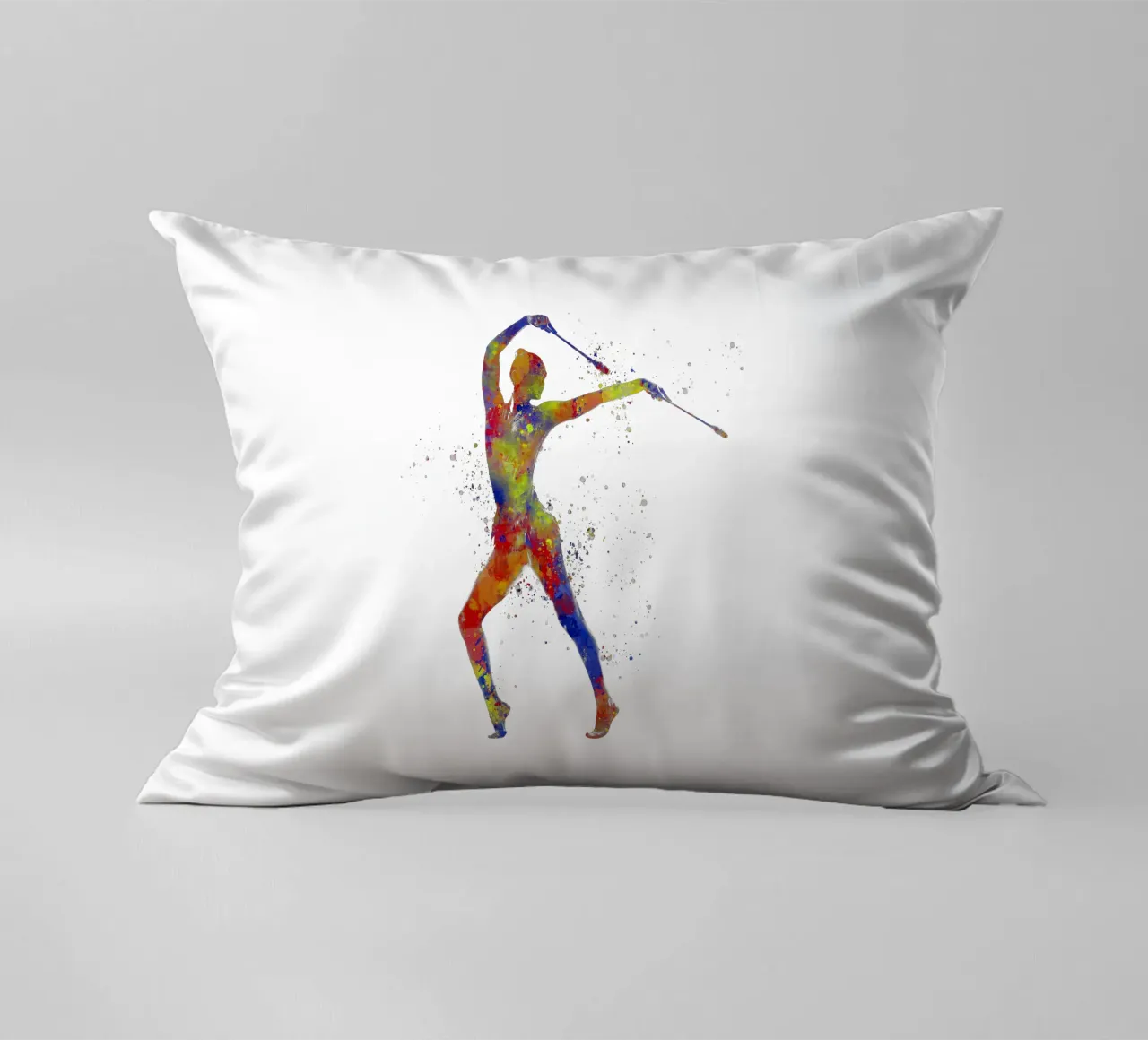 Ginnastica ritmica in acquerello cuscino da ⚽ Sports Pulse