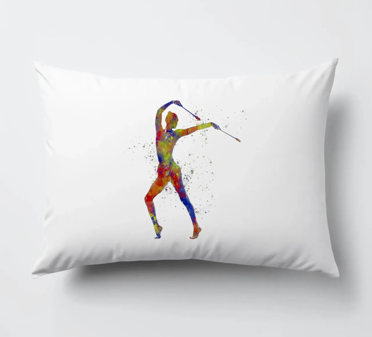 Ginnastica ritmica in acquerello cuscino da ⚽ Sports Pulse