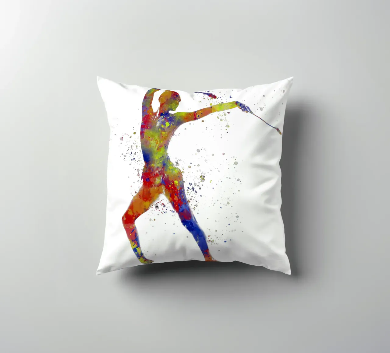 Ginnastica ritmica in acquerello cuscino da ⚽ Sports Pulse