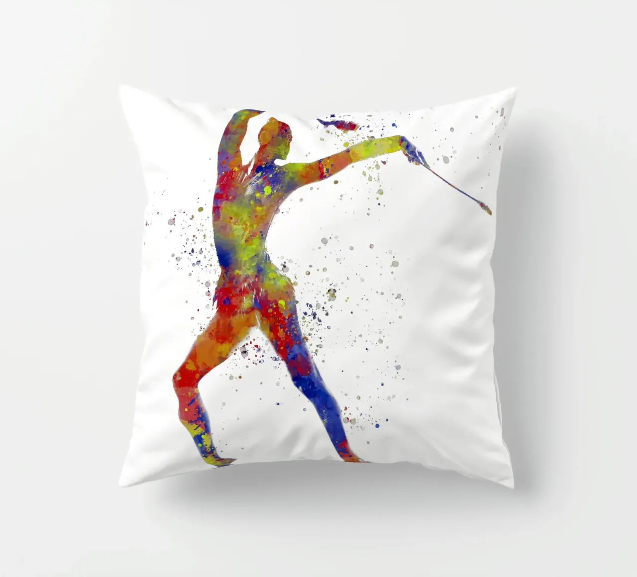Ginnastica ritmica in acquerello cuscino da ⚽ Sports Pulse