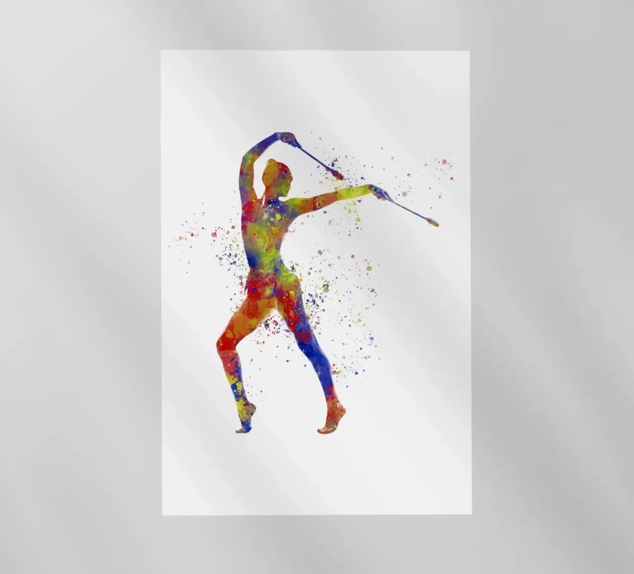 Ginnastica ritmica in acquerello pellicola backlit da ⚽ Sports Pulse