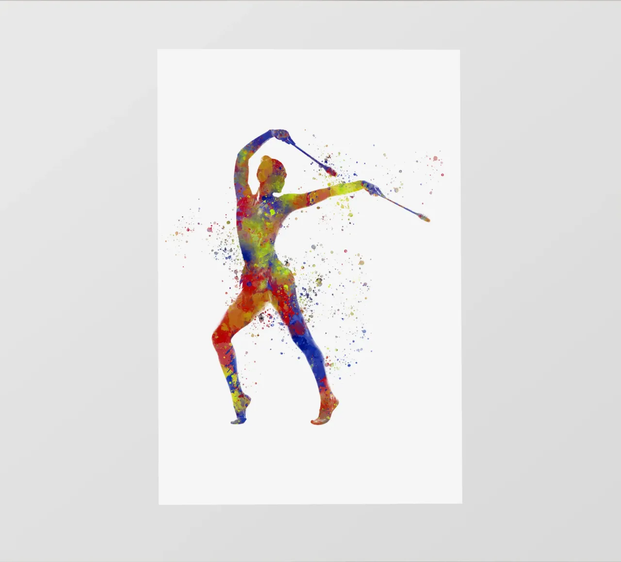 Ginnastica ritmica in acquerello pellicola backlit da ⚽ Sports Pulse