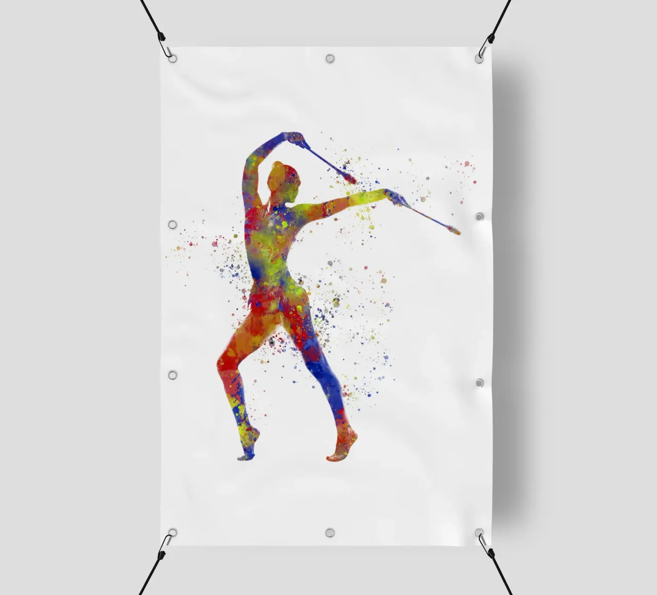 Ginnastica ritmica in acquerello telo in pvc da ⚽ Sports Pulse