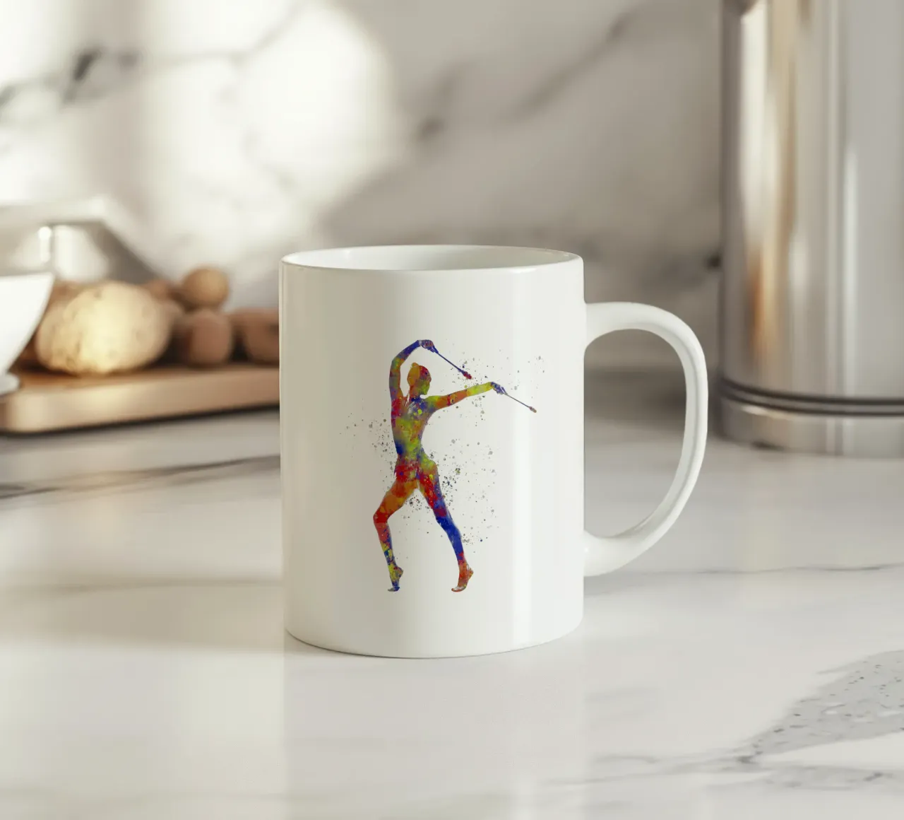Ginnastica ritmica in acquerello tazza in ceramica da ⚽ Sports Pulse