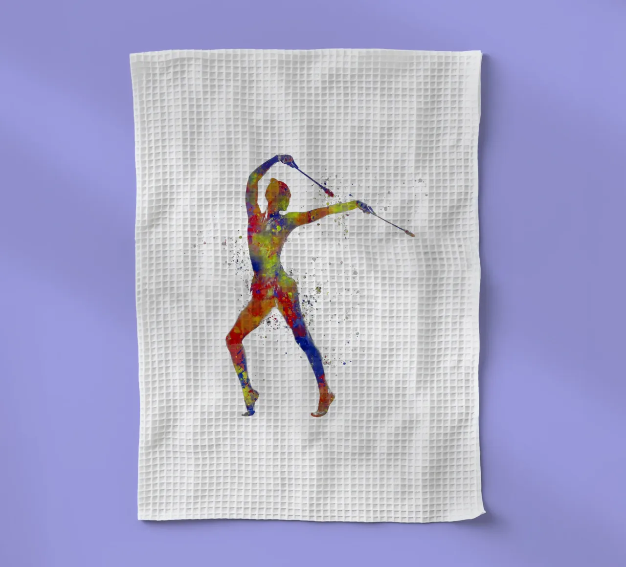 Ginnastica ritmica in acquerello canovaccio da cucina da ⚽ Sports Pulse