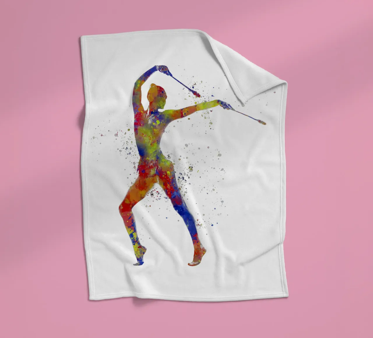 Ginnastica ritmica in acquerello coperta in pile da ⚽ Sports Pulse