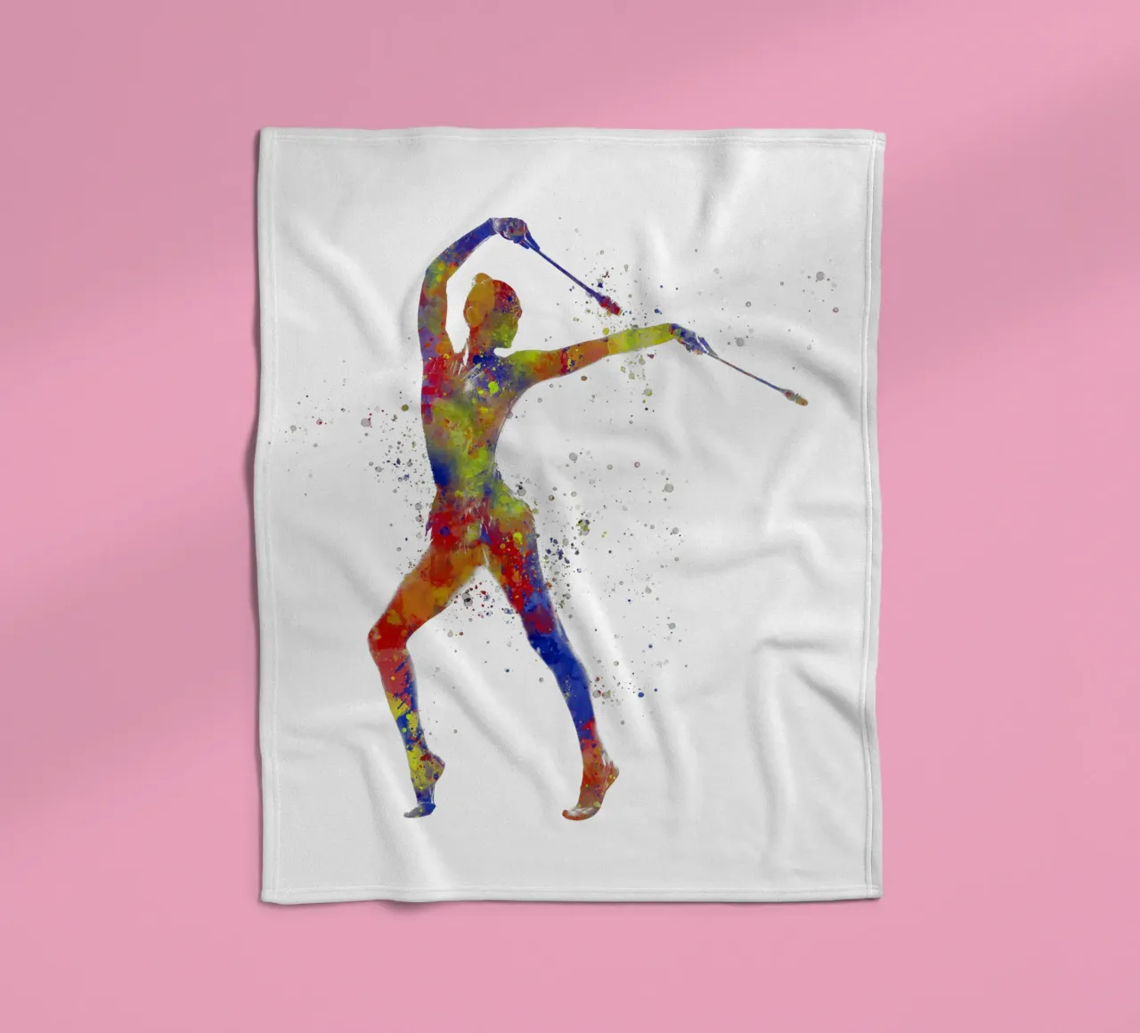 Ginnastica ritmica in acquerello coperta in pile da ⚽ Sports Pulse