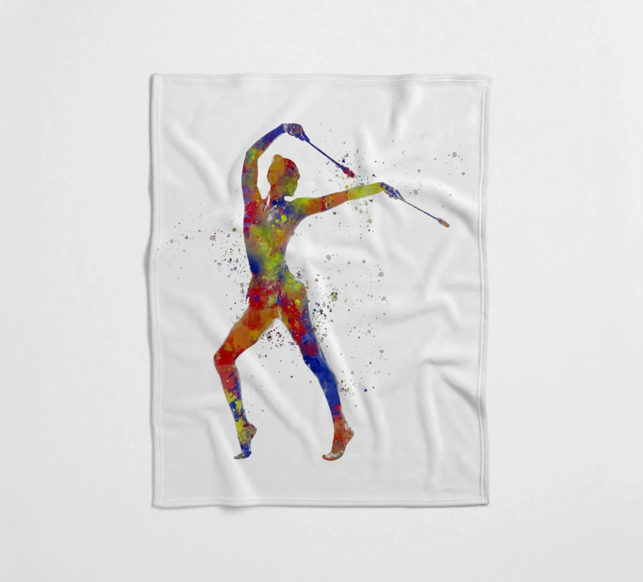 Ginnastica ritmica in acquerello coperta in pile da ⚽ Sports Pulse