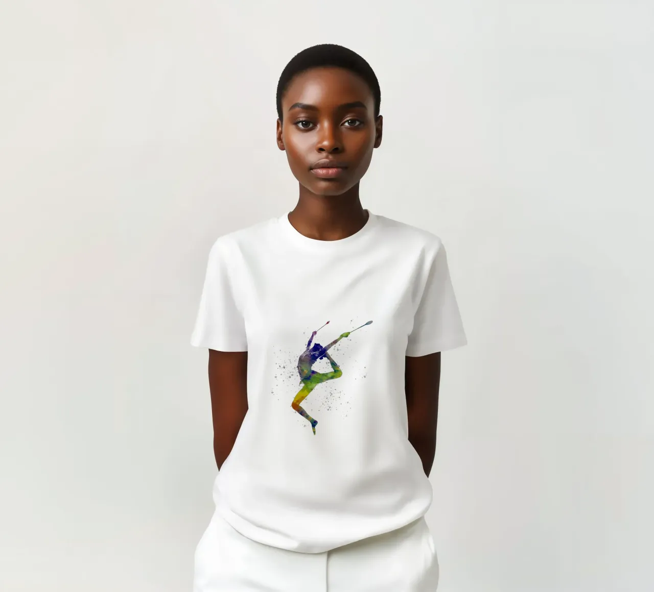 Ginnastica ritmica in acquerello t-shirt da ⚽ Sports Pulse